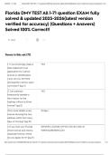 Florida DMV TEST All 1-71 question EXAM fully solved & updated 2025-2026&lpar;latest version verified for accuracy&rpar; &lpar;Questions &plus; Answers&rpar; Solved 100&percnt; Correct&excl;&excl;