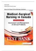 TEST BANK for Medical-Surgical Nursing in Canada&comma; 4th Edition by Sharon Lewis&comma; Margaret McLean Heitkemper & Linda Bucher &vert; Complete All Chapters