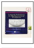 Lateral Solutions to Mathematical Problems - Comprehensive Summary & Study Guide &vert; 
