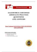 SALESFORCE CERTIFIED ASSOCIATE PRACTICE QUESTIONS AND VERIFIED ANSWERS
