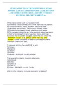 Cumulative Chemistry Final Exam – Newest 200 Questions & Verified Answers A+