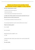 CHEM 212 FINALS EXAM PRACTICE QUESTIONS WITH CORRECT SOLUTIONS