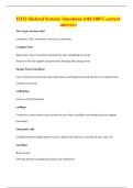 D312 Skeletal System&colon; Questions with 100&percnt; correct answers
