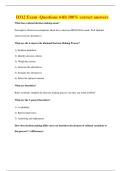 D312 Exam -Questions with 100&percnt; correct answers