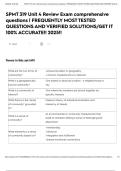 SPMT 319 Unit 4 Review Exam comprehensive questions &vert; FREQUENTLY MOST TESTED QUESTIONS AND VERIFIED SOLUTIONS&sol;GET IT 100&percnt; ACCURATE&excl;&excl; 2025&excl;&excl;