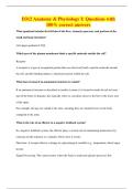 D312 Anatomy & Physiology I&colon; Questions with 100&percnt; correct answers