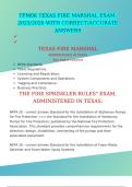 TFM08   TEXAS FIRE MARSHAL EXAM&colon; 2025&sol;2026 WITH CORRECT&sol;ACCURATE ANSWERS