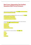 Red Cross Lifeguarding Test Verified Questions With Correct Answers &vert;&vert; 100&percnt; pass