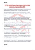 WGU-D668 Exam Questions with Verified Answers Top Graded 2025