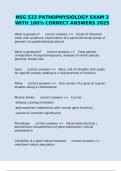 NSG 533 PATHOPHYSIOLOGY EXAM 2 WITH 100&percnt; CORRECT ANSWERS 2025