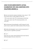 ADULT ECHOCARDIOGRAPHY ACTUAL EXAMINATION TEST 2026 QUESTIONS WITH SOLUTIONS GRADED A&plus;