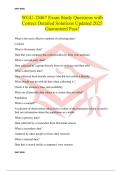 WGU- D467 Exam Study Questions with Correct Detailed Solutions Updated 2025 Guaranteed Pass&excl;