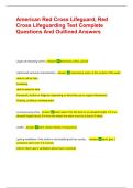 American Red Cross Lifeguard&comma; Red Cross Lifeguarding Test Complete Questions And Outlined Answers
