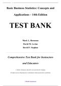 Test Bank for Basic Business Statistics&colon; Concepts and Applications 14th edition by Mark L&period; Berenson&comma; David M&period; Levine&comma; David F&period; Stephan&period;
