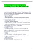 RUTGERS BIOLOGY 115 EXAM 1 REVIEW QUESTIONS AND ANSWERS