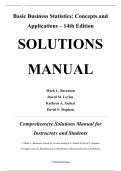 Solutions Manual &mdash; Basic Business Statistics&colon; Concepts and Applications&comma; 14th Edition &mdash; Mark L&period; Berenson&comma; David M&period; Levine&comma; Kathryn A&period; Szabat & David F&period; Stephan