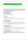 RUTGERS BIOLOGY EXAM 1 &lpar;115&rpar; QUESTIONS WITH VERIFIED ANSWERS