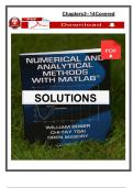 &ast;&ast;&ast;&ast;INSTANT DOWNLOAD&ast;&ast;&ast;&ast;PDF&ast;&ast;&ast;&ast;Solutions Manual for Numerical and Analytical Methods with MATLAB 1st Edition by Bober