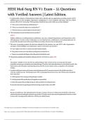 HESI Med-Surg RN V1 Exam &ndash; 55 Questions with Verified Answers &vert; Latest Edition