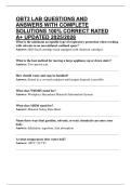 OBT3 LAB QUESTIONS AND ANSWERS WITH COMPLETE SOLUTIONS 100&percnt; CORRECT RATED A&plus; UPDATED 2025&sol;2026