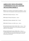 AMERICAN RED CROSS LIFEGUARDING COMPREHENSIVE EXAM 2026 QUESTIONS AND SOLUTIONS GRADED A&plus;