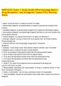 NUR1023C Exam 1 Study Guide &lpar;Pharmacology Basics&comma; Drug Receptors&comma; and Antagonist Types&rpar; FSCJ Nursing Notes&period;pdf