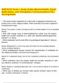 NUR1023C Exam 1 Study Guide &lpar;Mental Health&comma; Psych Medications&comma; and Therapeutic Communication&rpar; FSCJ Nursing Notes&period;pdf
