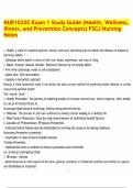 NUR1023C Exam 1 Study Guide &lpar;Health&comma; Wellness&comma; Illness&comma; and Prevention Concepts&rpar; FSCJ Nursing Notes&period;pdf