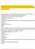 NUR1023C Exam 1 Study Guide&rpar; Professional Identity&comma; ANA Standards&comma; Code of Ethics & Benner&rsquo;s Stages&rpar; FSCJ Nursing Notes&period;pdf