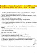Basic Biomechanics Study Guide &ndash; Clinical Kinesiology & Anatomy &lpar;Lippert&comma; 7th Edition&rpar; &ndash; PTA 110 & 111&period;pdf