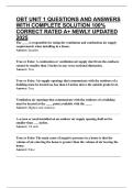 OBT UNIT 1 QUESTIONS AND ANSWERS WITH COMPLETE SOLUTION 100&percnt; CORRECT RATED A&plus; NEWLY UPDATED 2025