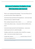 Advanced Technician Firefighter Exam 2026 Questions and Answers