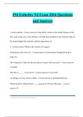 PSI Esthetics NJ Exam 2026 Questions and Answers