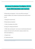 Advanced Technician Firefighter IFSTA Exam 2026 Questions and Answers