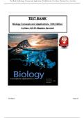 Biology: Concepts and Applications – Complete Test Bank (10th Edition, Cecie Starr, Christine Evers & Lisa Starr)
