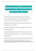 NUR 2092 Pharm Ch 47 Lipid lowering agents Questions with Correct Answers &vert; New Update 100&percnt; Verified