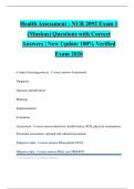 Health Assessment - NUR 2092 Exam 1 &lpar;Muskus&rpar; Questions with Correct Answers &vert; New Update 100&percnt; Verified Exam 2026