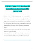 NUR 2092 Pharm Ch 20 Questions with Correct Answers &vert; New Update 100&percnt; Verified 2026