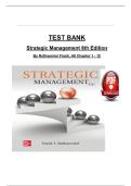 Strategic Management &ndash; Complete Test Bank &lpar;6th Edition&comma; 2024&comma; Frank T&period; Rothaermel&rpar;