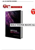 Solution Manual Optical Networks 1st edition by Debasish Datta 