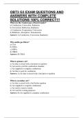 OBT3 G3 EXAM QUESTIONS AND ANSWERS WITH COMPLETE SOLUTIONS 100&percnt; CORRECT&excl;&excl;&excl;
