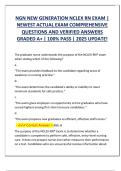 NGN New Generation NCLEX-RN Exam &vert; Comprehensive Questions and Verified Answers &vert; Graded A&plus; &vert; 100&percnt; Pass Guarantee &vert; Latest 2025 Update &vert; INSTANT PDF DOWNLOAD
