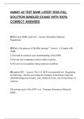 AMMO 62 TEST BANK LATEST 2026 FULL SOLUTION BUNDLED EXAMS WITH 100&percnt; CORRECT ANSWERS