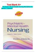 Psychiatric Mental Health Nursing &lpar;9th Edition&rpar; &ndash; Sheila L&period; Videbeck &vert; Comprehensive Study Guide & Exam Review&comma;Newly Updated&comma; 100&percnt; verified