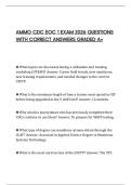 AMMO CDC EOC 1 EXAM 2026 QUESTIONS WITH CORRECT ANSWERS GRADED A&plus;
