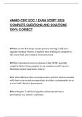 AMMO CDC EOC 1 EXAM SCRIPT 2026 COMPLETE QUESTIONS AND SOLUTIONS 100&percnt; CORRECT