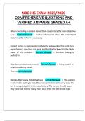 NBC-HIS EXAM 2026&sol;2027 COMPREHENSIVE QUESTIONS AND VERIFIED ANSWERS GRADED A&plus; 