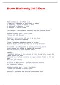 Brooks Biodiversity Unit 3 Exam&period;pdf