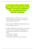 S-190 FINAL EXAM STUDY GUIDE  2026 COMPLETE QUESTIONS WITH  CORRECT DETAILED ANSWERS &vert;&vert;  100&percnt; GUARANTEED PASS  <RECENT VERSION> 
