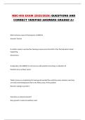 NBC-HIS EXAM &lpar;2026&sol;2027&rpar; QUESTIONS AND CORRECT VERIFIED ANSWERS GRADED A&plus;